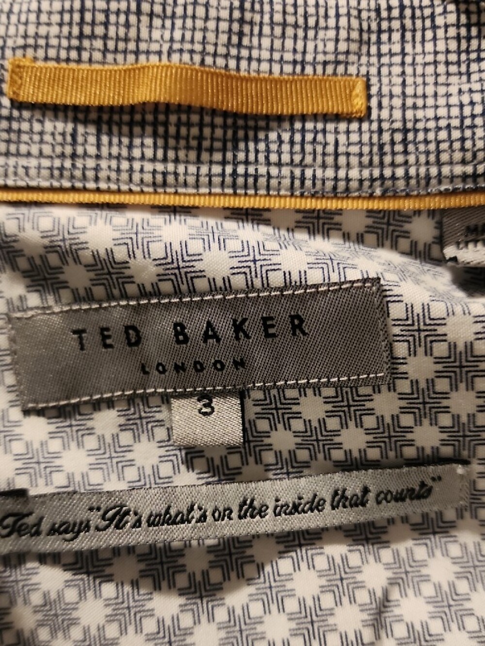 Ted Baker White Micro-Pattern Button-Down Shirt - Picture 2 of 7